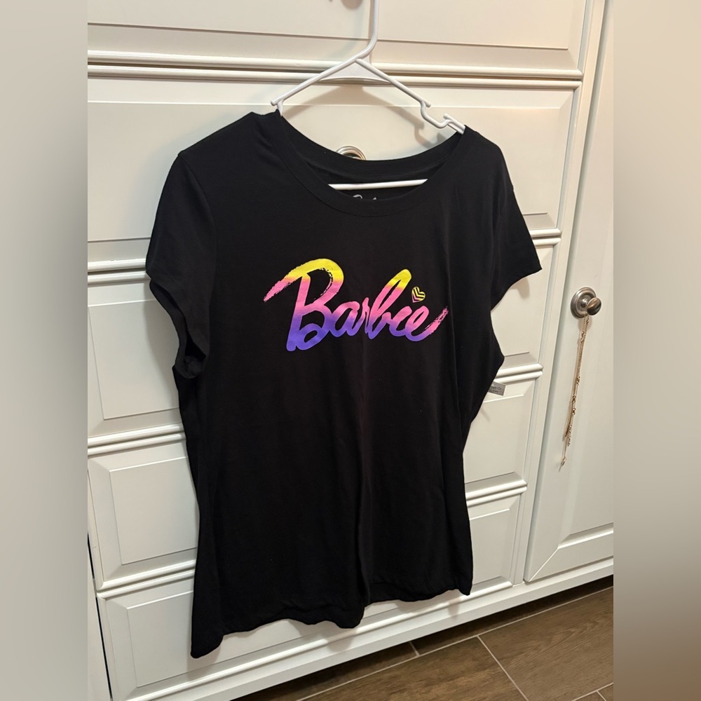 Barbie Logo Girls Graphic Black T Shirt Size XXXL (21)